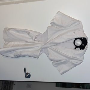 White cut out mini dress with sleeves